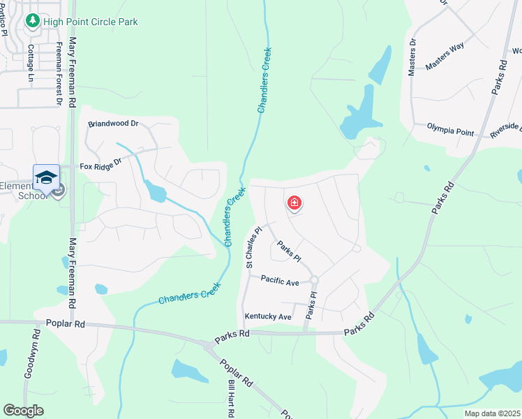 map of restaurants, bars, coffee shops, grocery stores, and more near 148 Parks Place in Sharpsburg