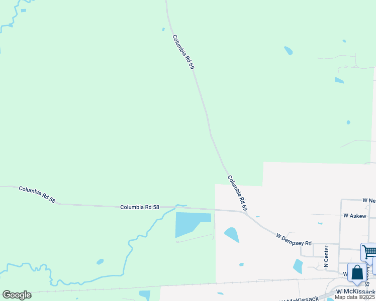 map of restaurants, bars, coffee shops, grocery stores, and more near Columbia Road 69 in Waldo