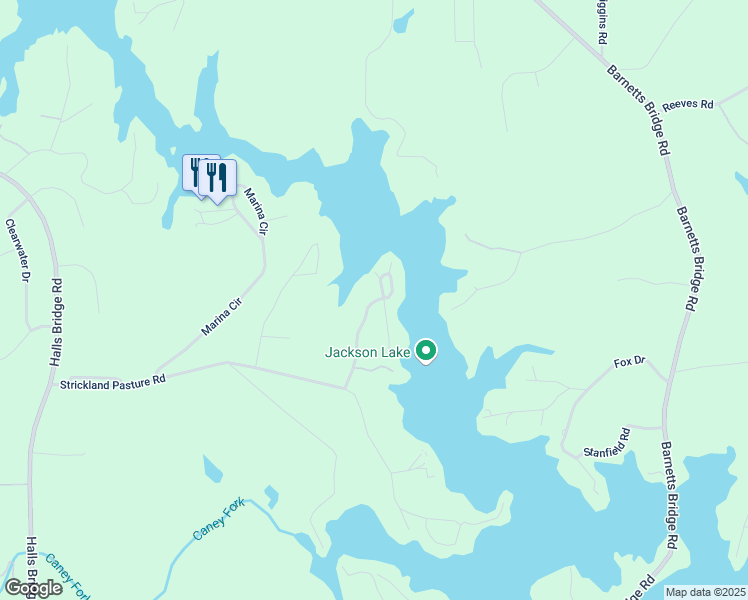 map of restaurants, bars, coffee shops, grocery stores, and more near 151 Andrea Circle in Jackson