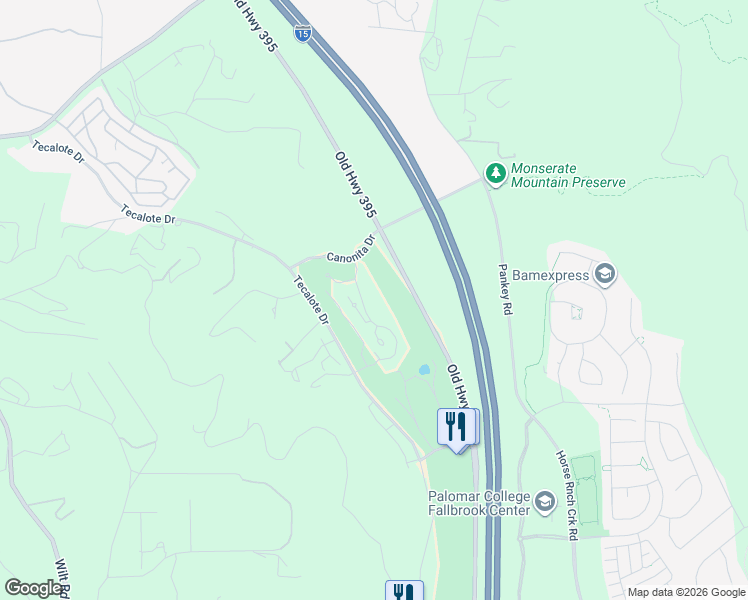map of restaurants, bars, coffee shops, grocery stores, and more near 1666 Pala Lake Drive in Fallbrook