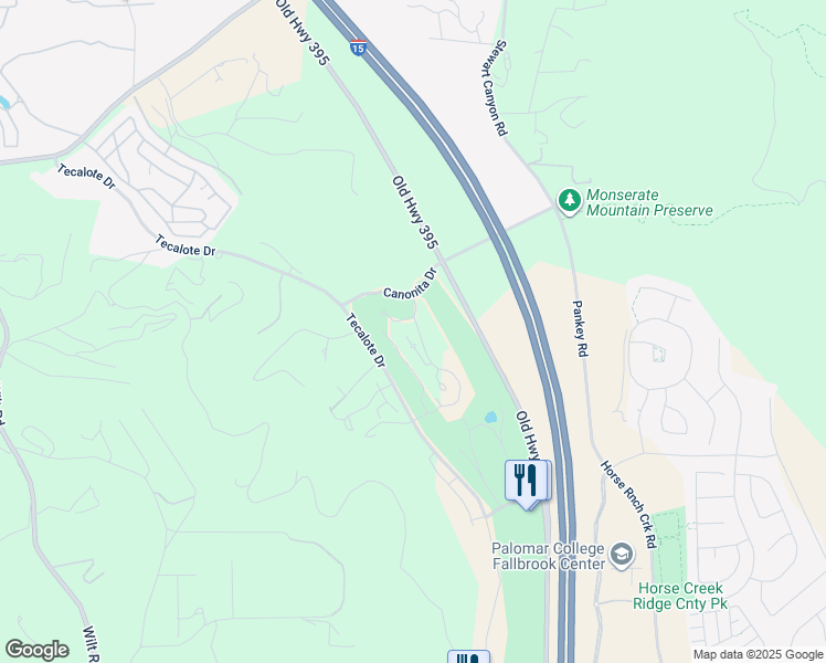 map of restaurants, bars, coffee shops, grocery stores, and more near 1618 Pala Lake Drive in Fallbrook
