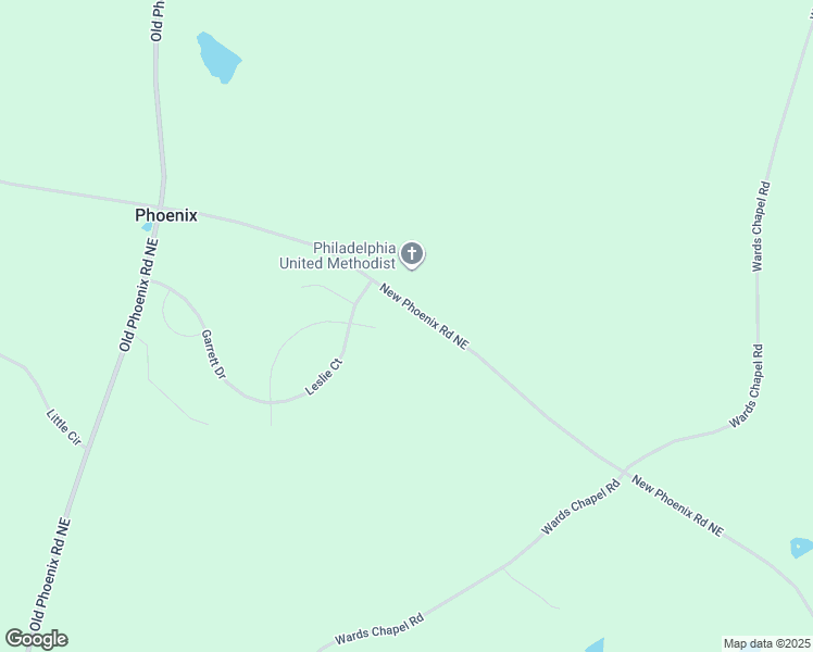 map of restaurants, bars, coffee shops, grocery stores, and more near 249 New Phoenix Road Northeast in Eatonton