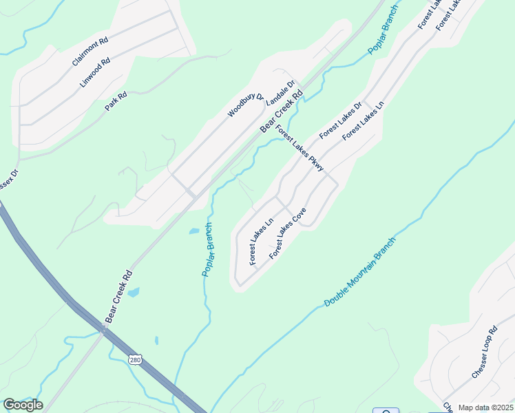 map of restaurants, bars, coffee shops, grocery stores, and more near 684 Forest Lakes Drive in Sterrett