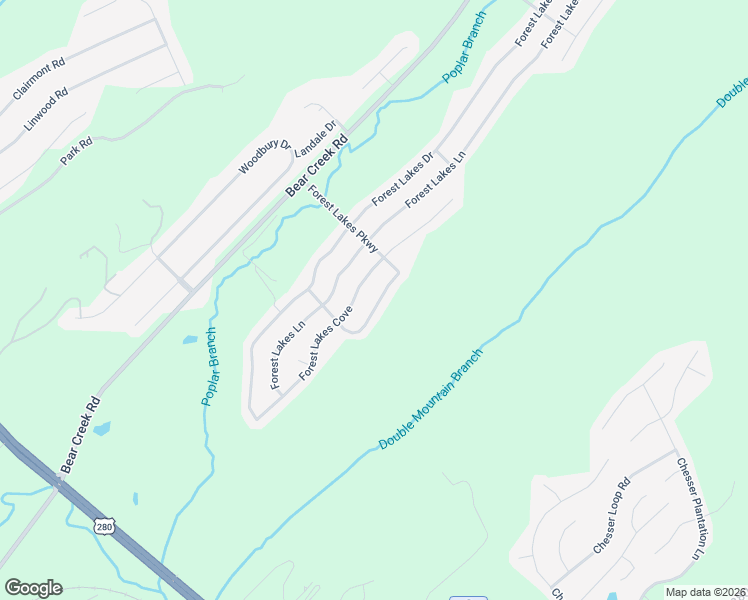 map of restaurants, bars, coffee shops, grocery stores, and more near 1169 Forest Lakes Way in Sterrett