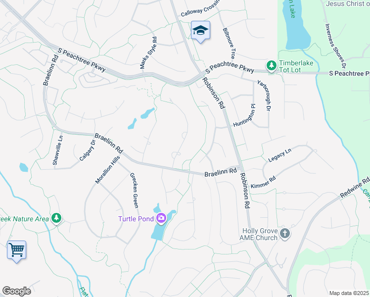 map of restaurants, bars, coffee shops, grocery stores, and more near 110 Tamerlane in Peachtree City