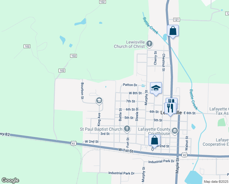 map of restaurants, bars, coffee shops, grocery stores, and more near 630 Patton Drive in Lewisville