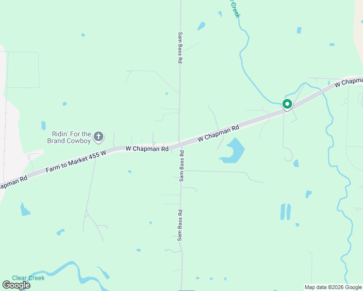 map of restaurants, bars, coffee shops, grocery stores, and more near Sam Bass Road in Sanger