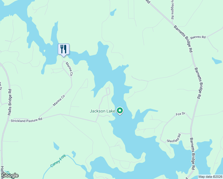 map of restaurants, bars, coffee shops, grocery stores, and more near 169 Andrea Circle in Jackson