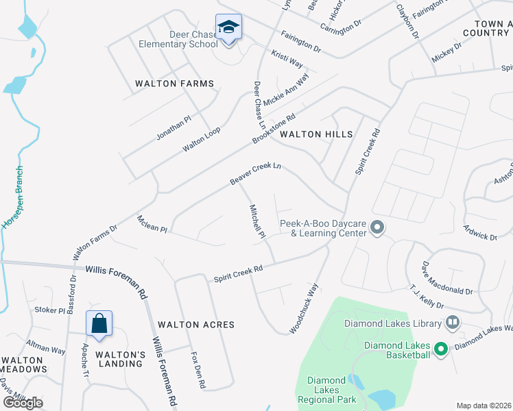 map of restaurants, bars, coffee shops, grocery stores, and more near 1916 Mitchell Place in Hephzibah