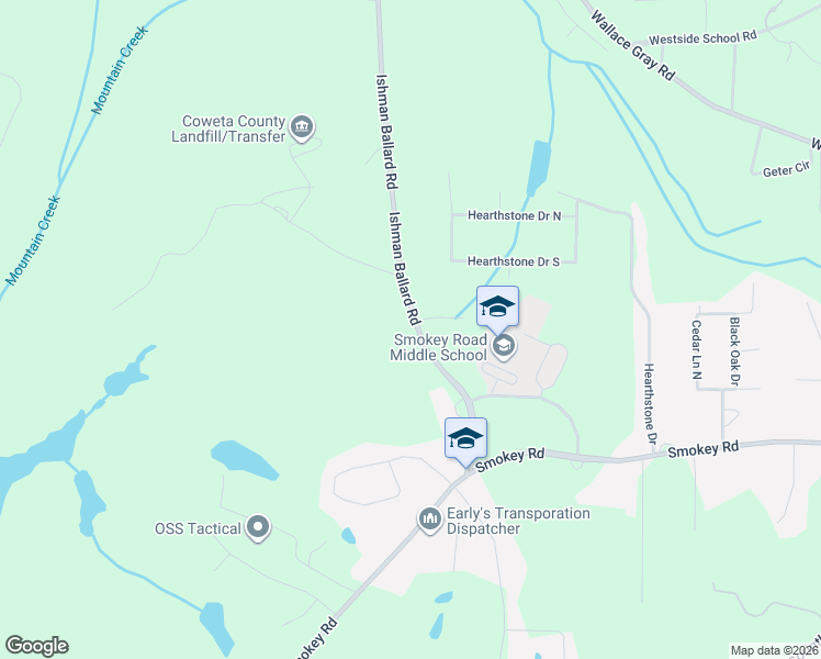 map of restaurants, bars, coffee shops, grocery stores, and more near 715 Ishman Ballard Road in Newnan