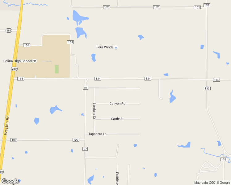 map of restaurants, bars, coffee shops, grocery stores, and more near 2011 Lariat Trail in Celina