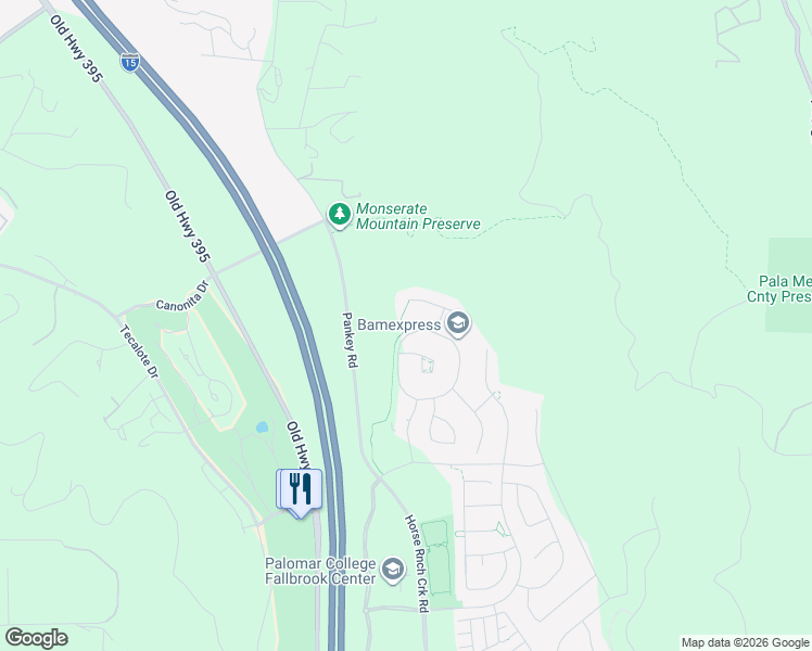 map of restaurants, bars, coffee shops, grocery stores, and more near 441 Ventasso Way in Fallbrook