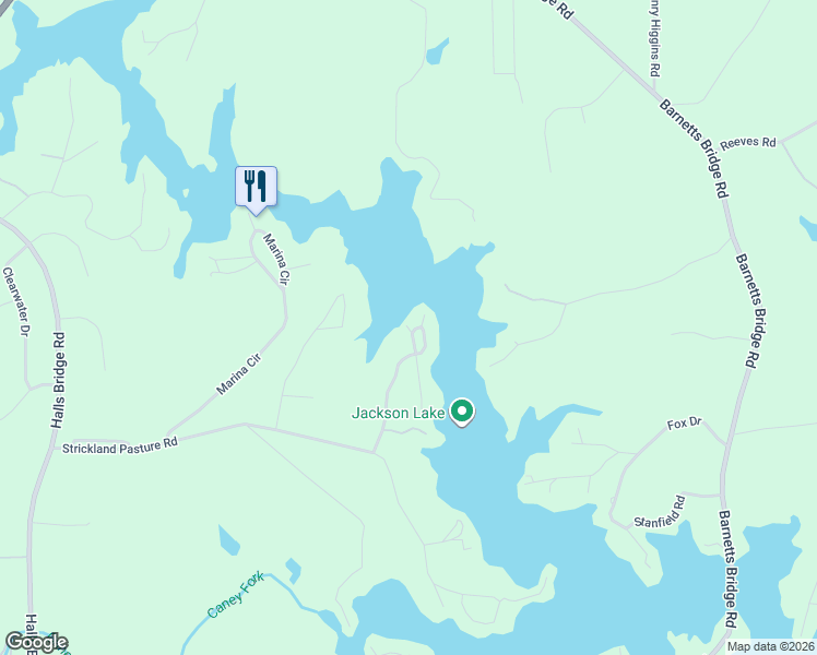 map of restaurants, bars, coffee shops, grocery stores, and more near 151 Andrea Circle in Jackson