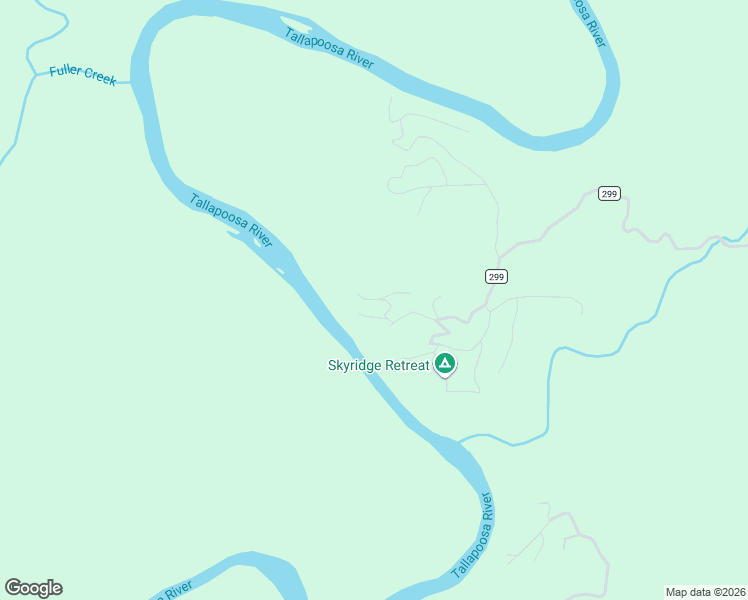map of restaurants, bars, coffee shops, grocery stores, and more near Lake Ridge Lane in Wedowee