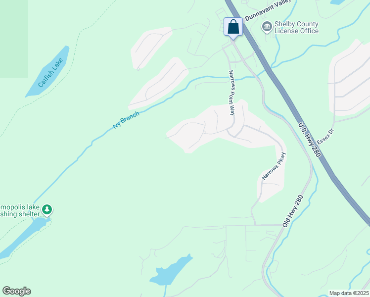 map of restaurants, bars, coffee shops, grocery stores, and more near 266 Narrows Point Lane in Birmingham
