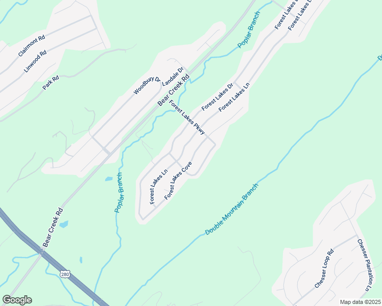 map of restaurants, bars, coffee shops, grocery stores, and more near 5967 Forest Lakes Cove in Sterrett