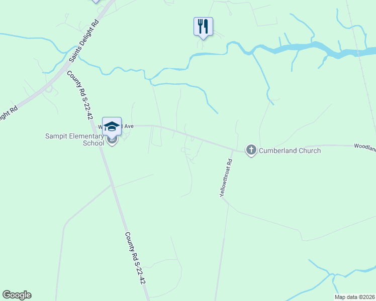 map of restaurants, bars, coffee shops, grocery stores, and more near 506 Woodland Avenue in Georgetown