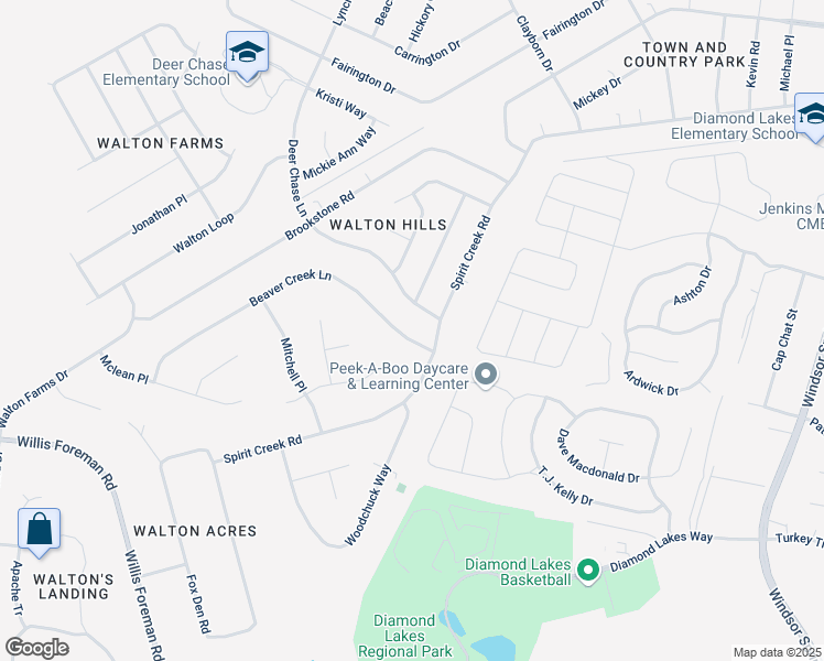 map of restaurants, bars, coffee shops, grocery stores, and more near 1809 Beaver Creek Lane in Hephzibah