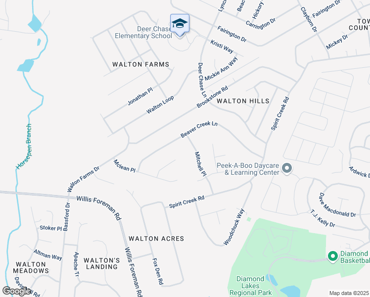 map of restaurants, bars, coffee shops, grocery stores, and more near 1919 Mitchell Place in Hephzibah