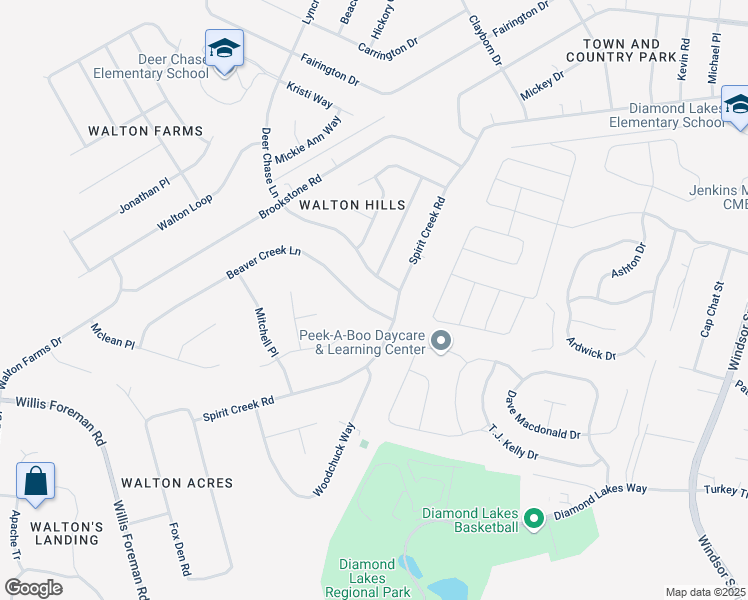 map of restaurants, bars, coffee shops, grocery stores, and more near 1809 Beaver Creek Lane in Hephzibah