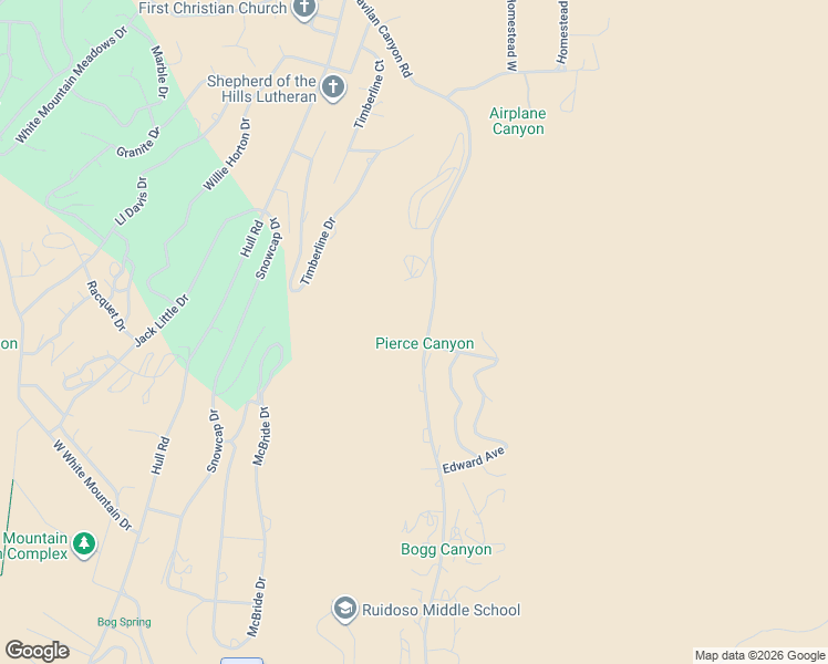 map of restaurants, bars, coffee shops, grocery stores, and more near Gavilan Canyon Road in Ruidoso