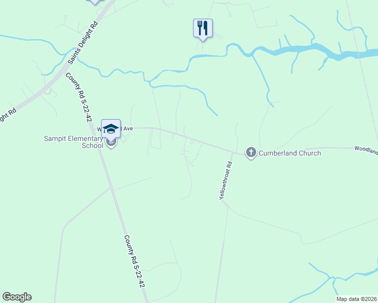 map of restaurants, bars, coffee shops, grocery stores, and more near 506 Woodland Avenue in Georgetown