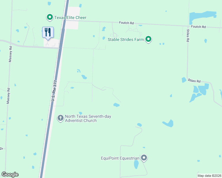 map of restaurants, bars, coffee shops, grocery stores, and more near 10285 Zipper Road in Pilot Point