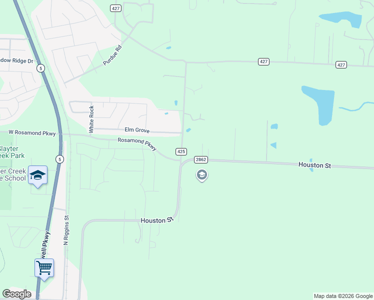 map of restaurants, bars, coffee shops, grocery stores, and more near 12154 County Road 425 in Anna