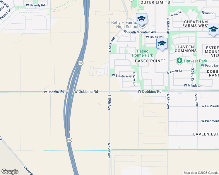 map of restaurants, bars, coffee shops, grocery stores, and more near in Phoenix