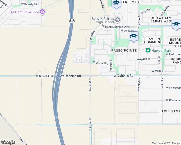 map of restaurants, bars, coffee shops, grocery stores, and more near in Phoenix