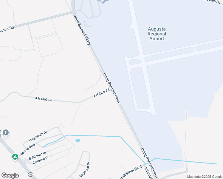 map of restaurants, bars, coffee shops, grocery stores, and more near 2402 Doug Barnard Parkway in Augusta