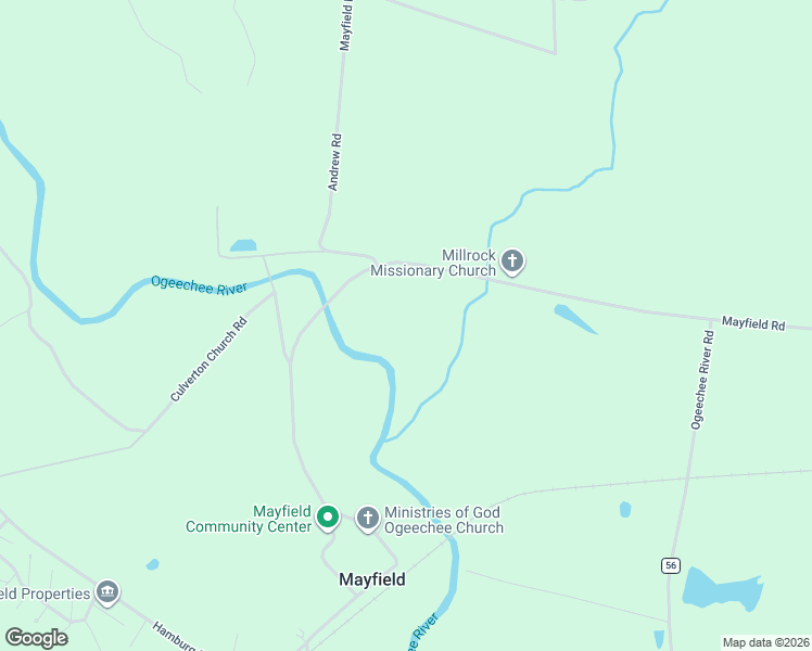 map of restaurants, bars, coffee shops, grocery stores, and more near in Mayfield