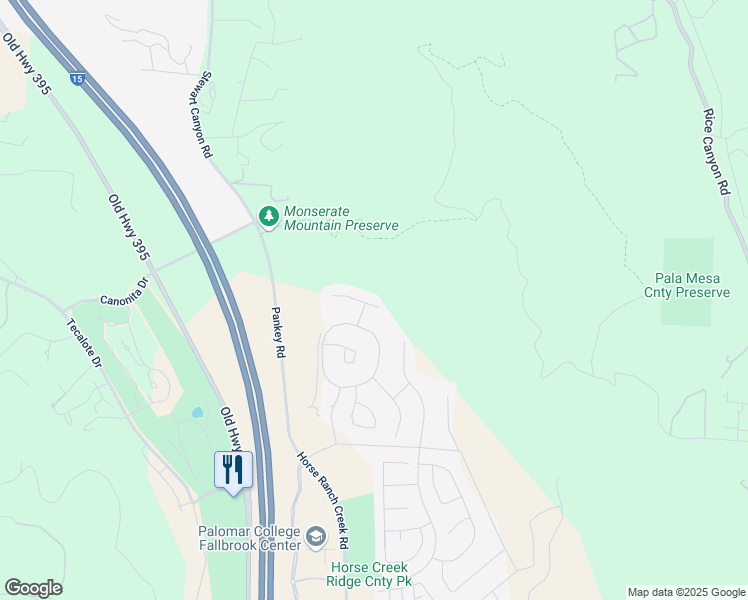 map of restaurants, bars, coffee shops, grocery stores, and more near 280 Shetland Way in Fallbrook