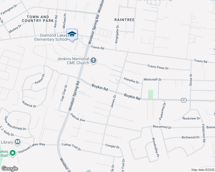 map of restaurants, bars, coffee shops, grocery stores, and more near 2410 Boykin Road in Hephzibah
