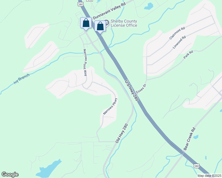 map of restaurants, bars, coffee shops, grocery stores, and more near 882 Narrows Point Drive in Birmingham