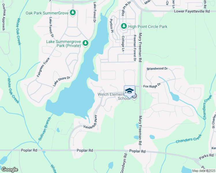 map of restaurants, bars, coffee shops, grocery stores, and more near 45 Fenway Court in Newnan