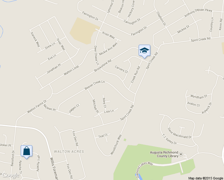 map of restaurants, bars, coffee shops, grocery stores, and more near 1828 Beaver Creek Lane in Hephzibah