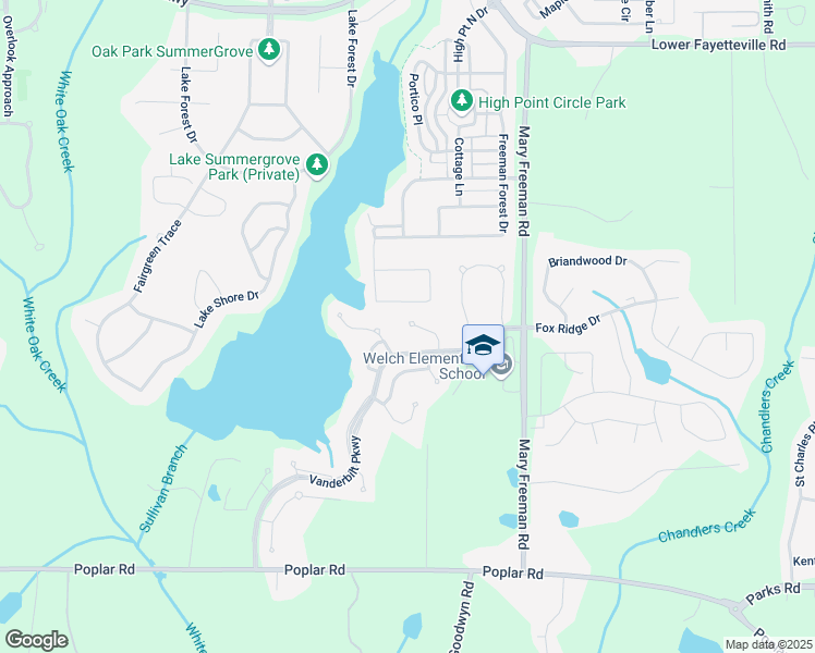 map of restaurants, bars, coffee shops, grocery stores, and more near 45 Fenway Court in Newnan