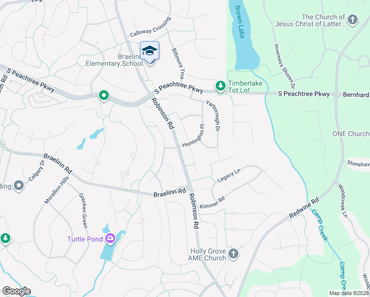 map of restaurants, bars, coffee shops, grocery stores, and more near 1000 Sterling Point in Peachtree City
