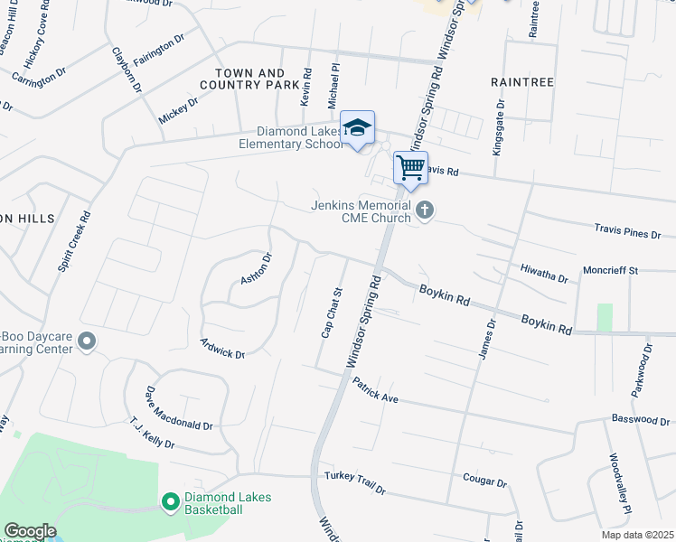 map of restaurants, bars, coffee shops, grocery stores, and more near 4203 Cap Chat Street in Hephzibah