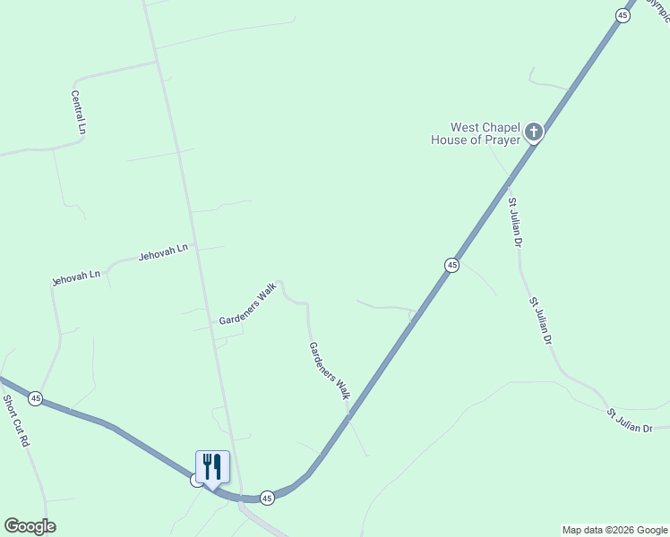 map of restaurants, bars, coffee shops, grocery stores, and more near 170 Gardeners Walk in Cross
