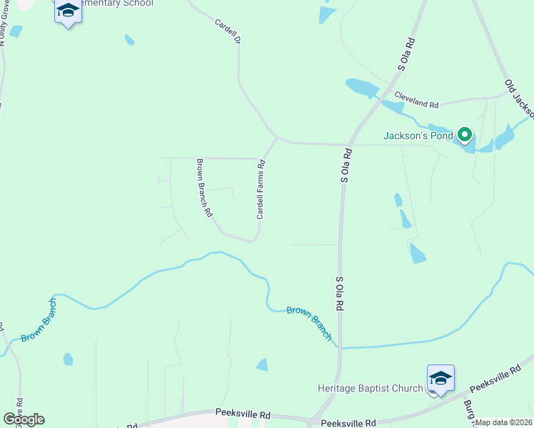 map of restaurants, bars, coffee shops, grocery stores, and more near 111 Cardell Farms Road in Locust Grove