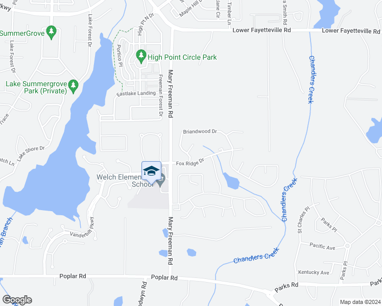 map of restaurants, bars, coffee shops, grocery stores, and more near 3 Highbranch Way in Newnan