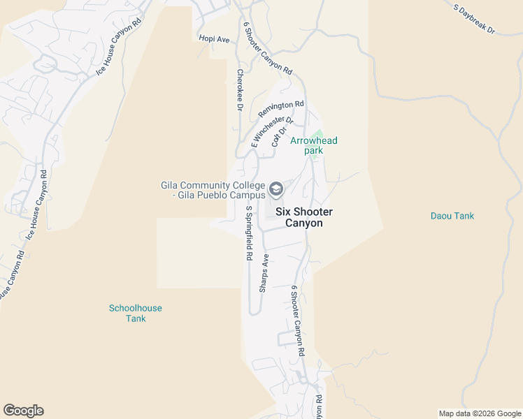 map of restaurants, bars, coffee shops, grocery stores, and more near 8461 Sharps Avenue in Globe