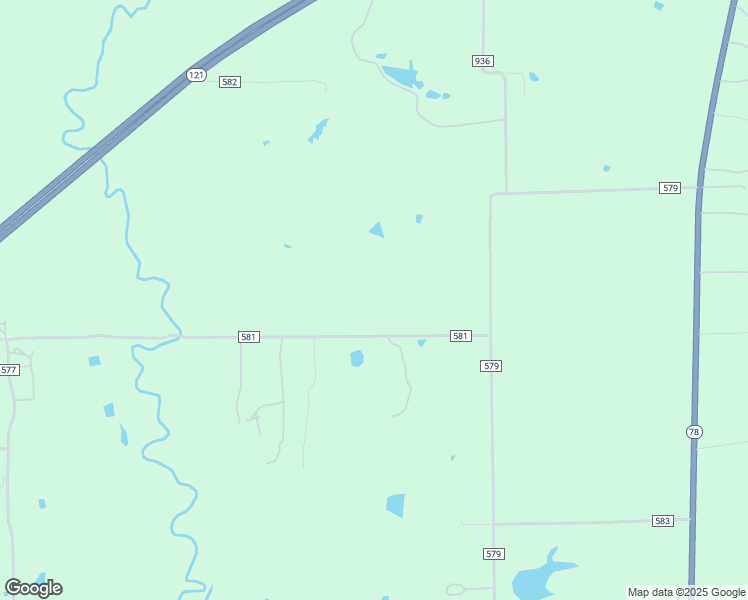 map of restaurants, bars, coffee shops, grocery stores, and more near 9805 County Road 581 in Anna