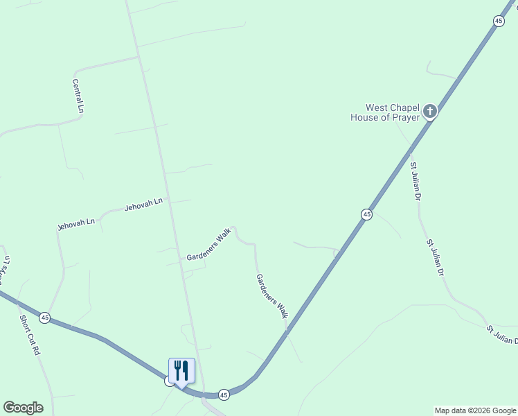 map of restaurants, bars, coffee shops, grocery stores, and more near 170 Gardeners Walk in Cross