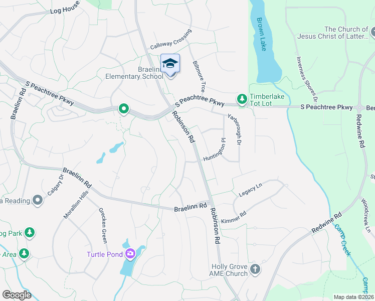 map of restaurants, bars, coffee shops, grocery stores, and more near 225 Crescent Oak in Peachtree City