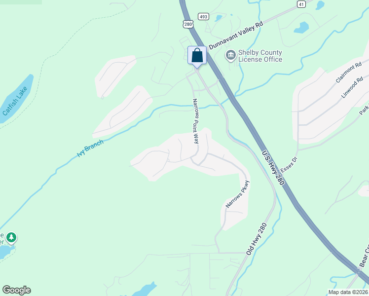 map of restaurants, bars, coffee shops, grocery stores, and more near 601 Narrows Point Way in Birmingham