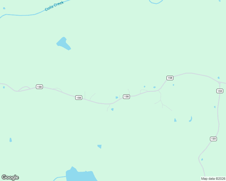 map of restaurants, bars, coffee shops, grocery stores, and more near County Road 158 in Coila