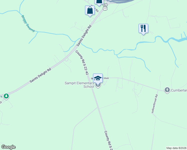 map of restaurants, bars, coffee shops, grocery stores, and more near 133 Woodland Avenue in Georgetown